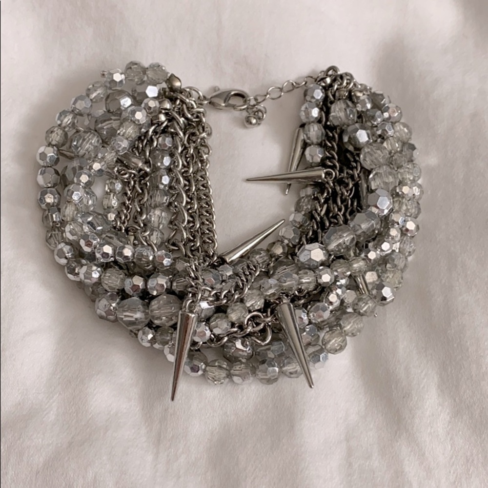 Layered silver bracelet (costume)